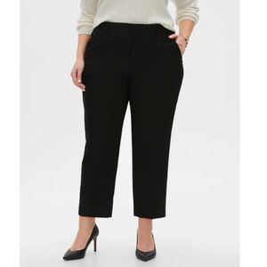 NWT BRF Avery Curvy Fit Tailored Ankle Pant 18 Black F919